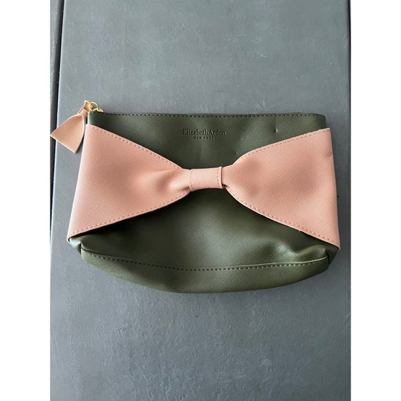 Elizabeth Arden Green with Pink Bow Cosmetic Bag - Picture 3 of 6